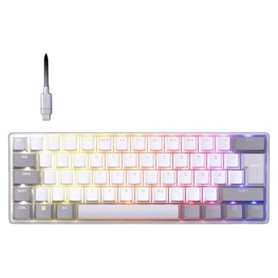 Corsair Clipper Pro Mini 60 Hall Effect pelinäppäimistö, valkoinen