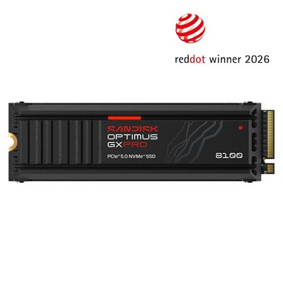 Sandisk 1TB Optimus GX PRO 8100 NVMe SSD With Heatsink, M.2 2280, PCIe 5.0 x4, 14 900/11 000 MB/s