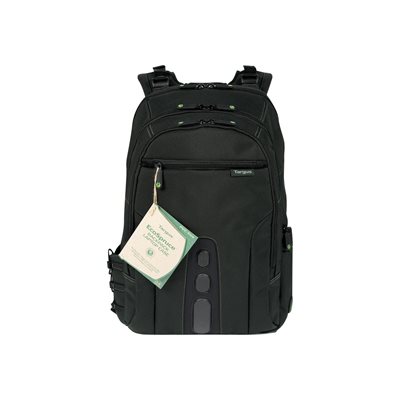Targus 15-15.6"Eco Spruce Laptop Backpack, kannettavan tietokoneen reppu, musta