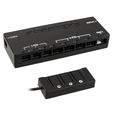 Phanteks Universaali PWM-tuuletinhubi, musta