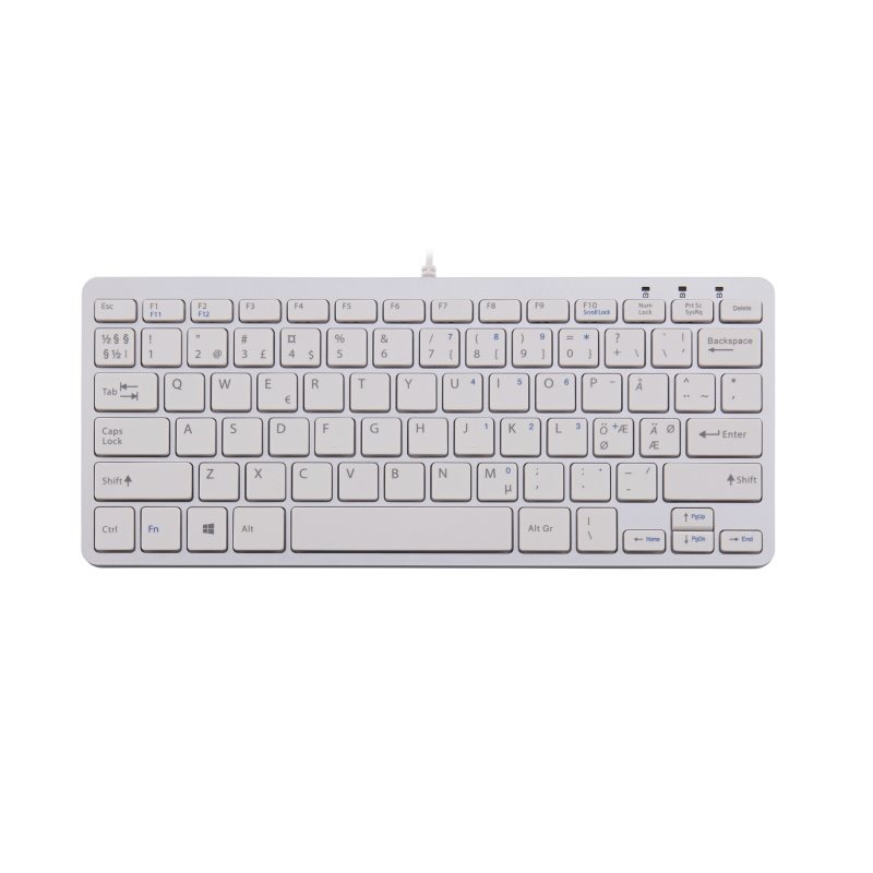 R-Go Tools R-Go Compact Keyboard, langallinen näppäimistö, valkoinen