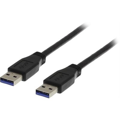 Deltaco 3.2 Gen1 USB-A -kaapeli, 1m, musta
