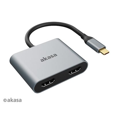 Akasa USB-C - 2x HDMI -adapteri