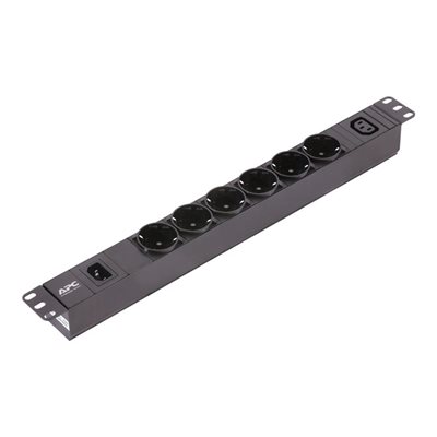 APC Easy Basic Rack PDU EPDU1010B-SCH, räkkiasennettava virranjakeluyksikkö, 1U, 19", musta