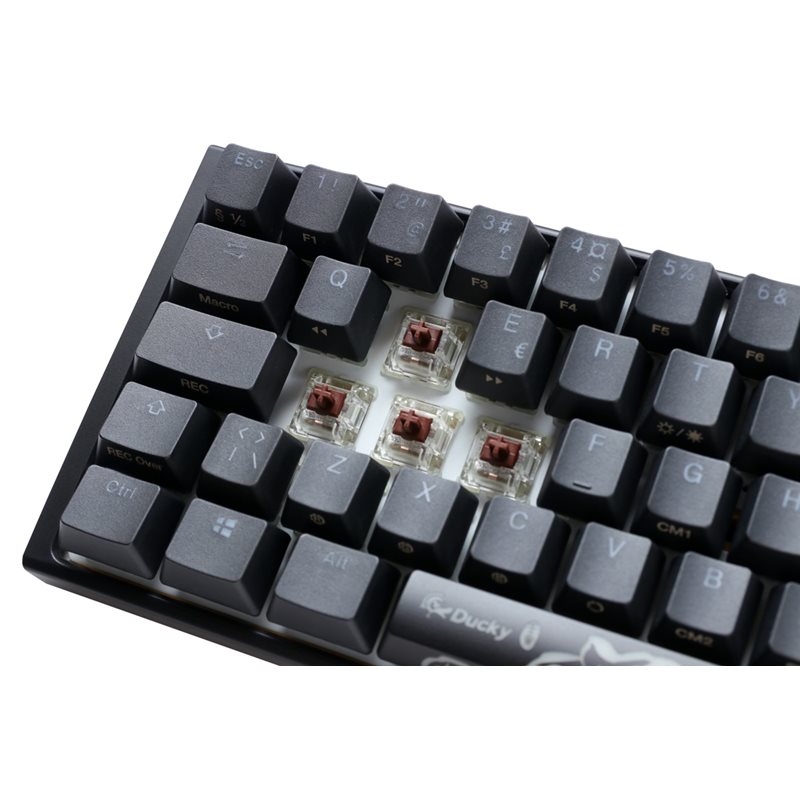 Ducky One 3 - Classic Black / White Nordic - SF 65% - Cherry Brown, mekaaninen näppäimistö - Kuva 2