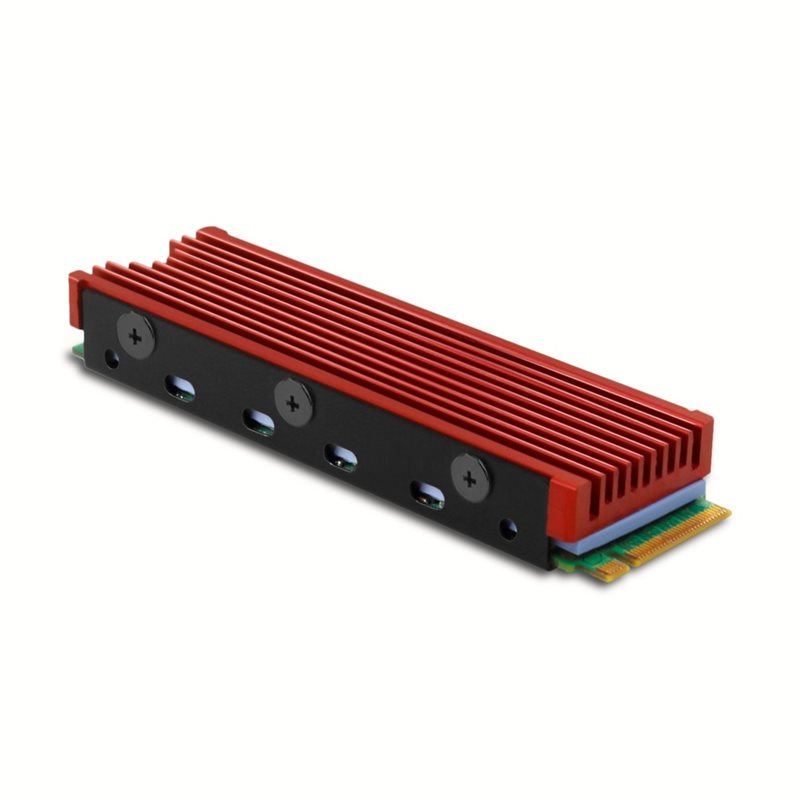 AXAGON Passiivinen alumiinijäähdytin M.2 2280 SSD-levylle, punainen