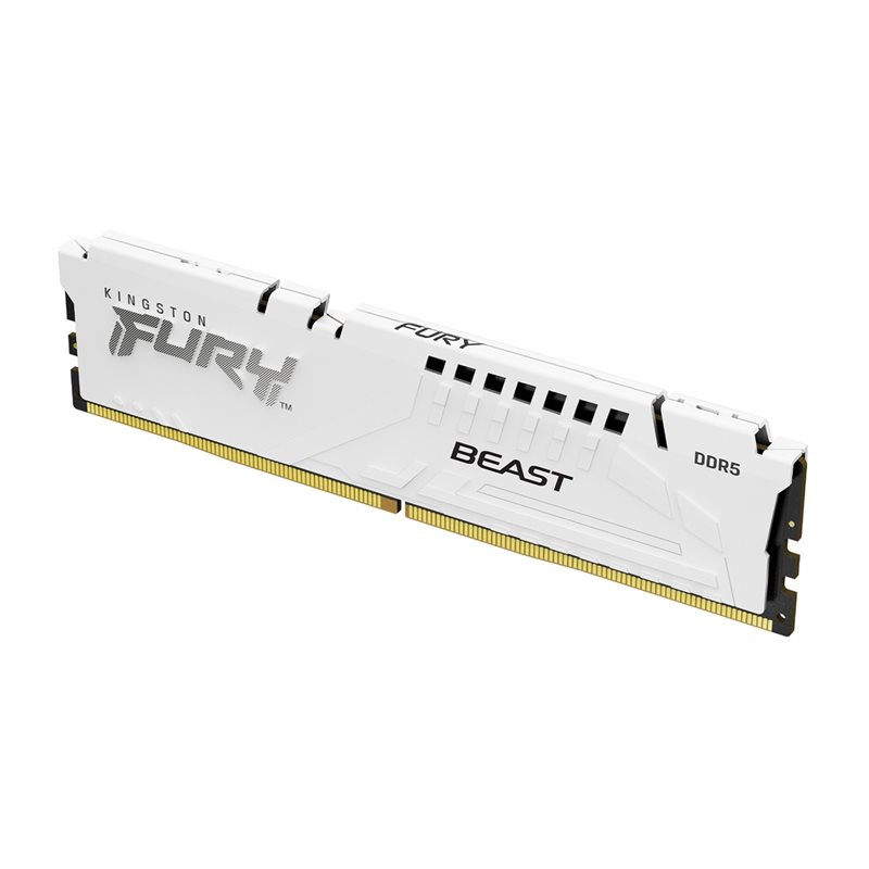 Kingston 32GB (1 x 32GB) FURY Beast White, DDR5 6000MHz, CL30, 1.35V, valkoinen