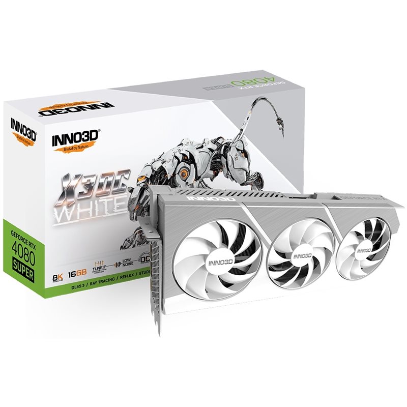 INNO3D GeForce RTX 4080 SUPER X3 OC WHITE -näytönohjain, 16GB GDDR6X