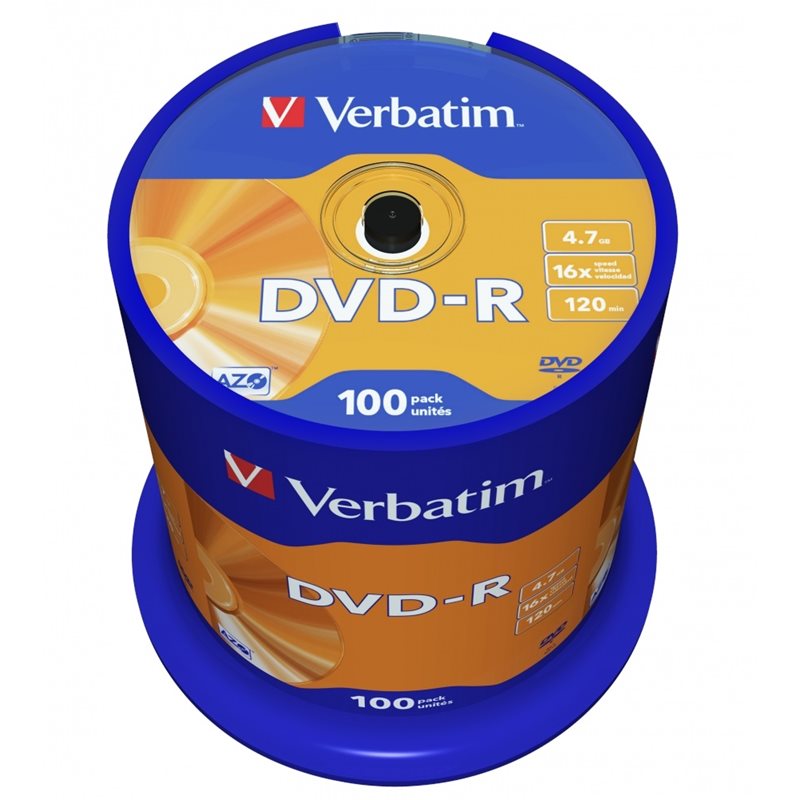 Verbatim DVD-R 4,7GB/120min, 16x, spindle, 100kpl