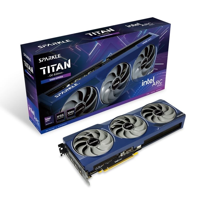 Sparkle Intel Arc B580 TITAN OC Edition -näytönohjain, 12GB GDDR6