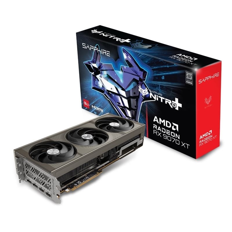 Sapphire Radeon RX 9070 XT NITRO+ -näytönohjain, 16GB GDDR6