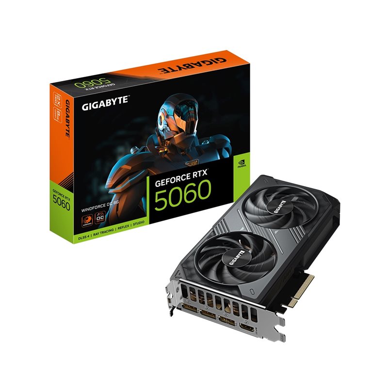 Gigabyte GeForce RTX 5060 WINDFORCE OC -näytönohjain, 8GB GDDR7