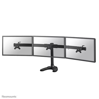 Neomounts 10-27" x3 Monitor Desk Mount, näyttövarsi pöydälle kolmelle näytölle, musta