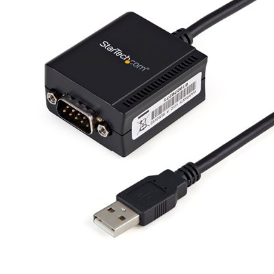 StarTech.com 1-porttinen FTDI USB -> Serial RS-232 / DB-9 -adapterikaapeli, 1,8m, musta