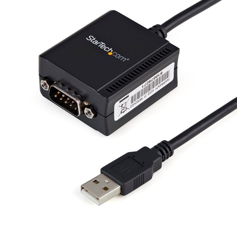 StarTech.com 1-porttinen FTDI USB -> Serial RS-232 / DB-9 -adapterikaapeli, 1,8m, musta