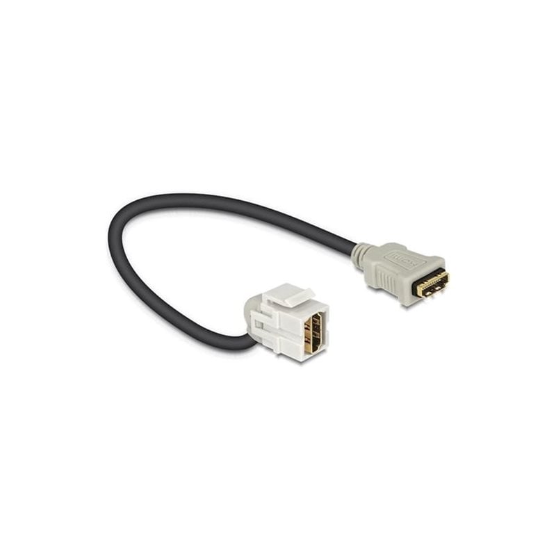 DeLock Keystone moduuli, HDMI naaras > HDMI naaras 110° kaapelilla