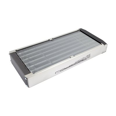 Aqua Computer airplex radical 2/280 -jäähdytin, alumiinilamellit, hopea/musta