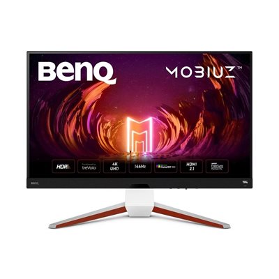 BenQ 32" MOBIUZ EX3210U, 144Hz 4K-pelimonitori, valkoinen/musta