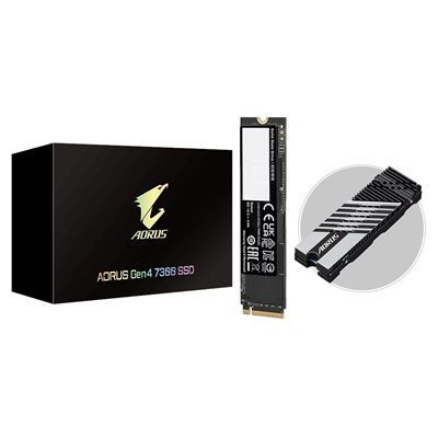 Gigabyte 2TB AORUS Gen4 7300 SSD -levy, M.2 2280, 7300/6850 MB/s