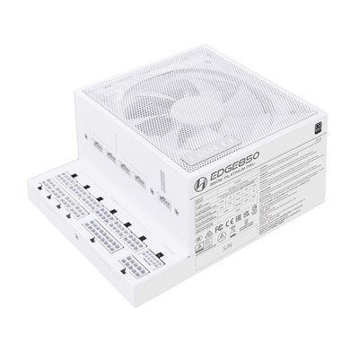 Lian Li 850W EDGE 850 White, ATX-virtalähde, 80 Plus Platinum, valkoinen