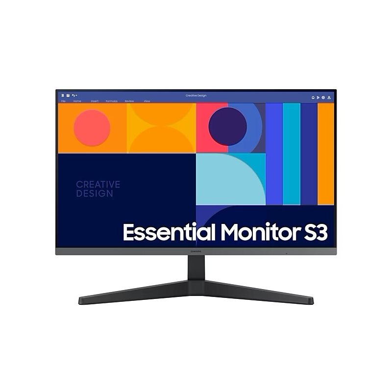 Samsung 27" Essential Monitor S3 S33GC, Full HD -monitori, musta (Tarjous! Norm. 159,90€)