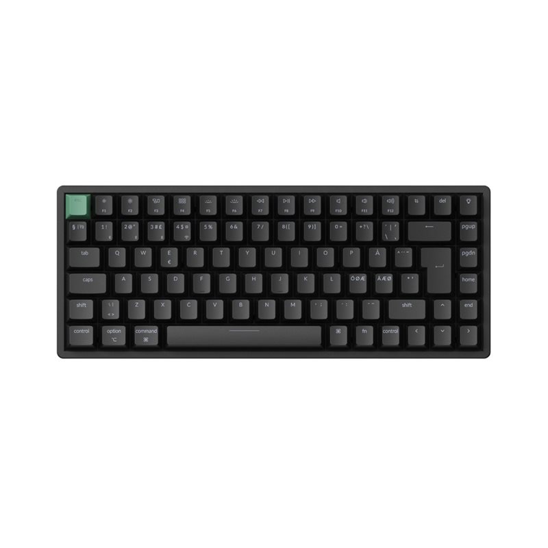 Keychron K2 HE, langaton näppäimistö 75%, Gateron 2.0 Purple Magnetic Switch, musta