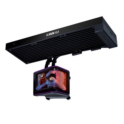 Lian Li HydroShift II OLED Curved 360 Fanless, 360mm AIO-nestejäähdytysratkaisu prosessorille, musta