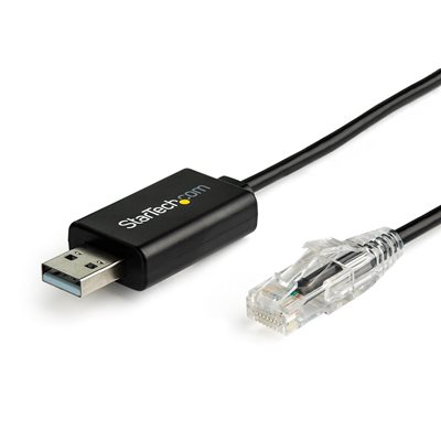 StarTech.com 2.0 USB-A-> RJ-45 Cisco Console -kaapeli, 1,8m, musta