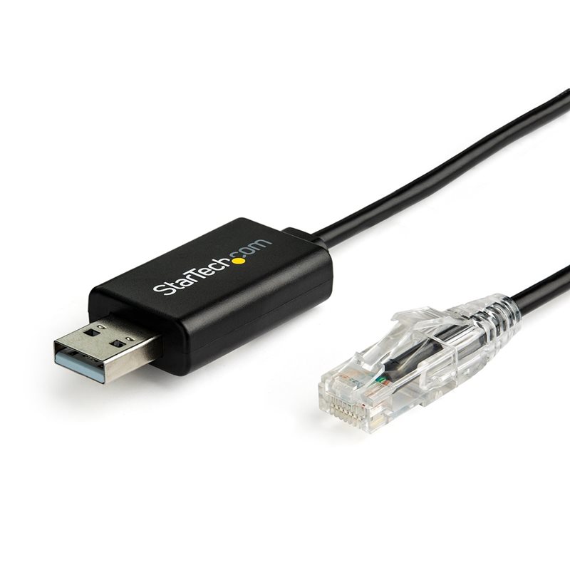 StarTech.com 2.0 USB-A-> RJ-45 Cisco Console -kaapeli, 1,8m, musta