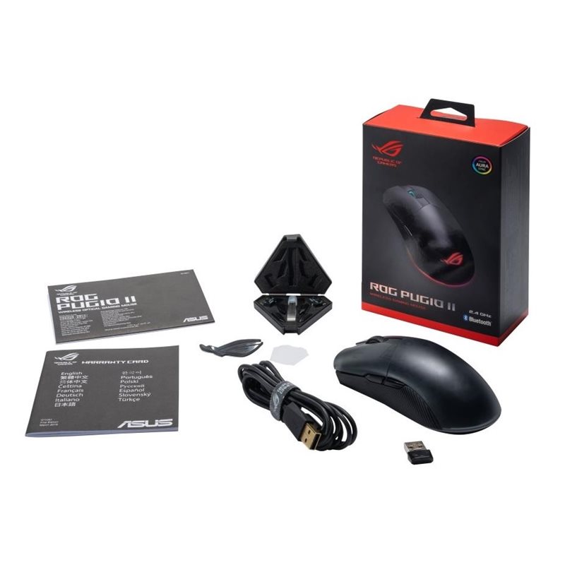 Asus ROG Pugio II, langaton optinen pelihiiri, 16 000 dpi, musta - Kuva 2