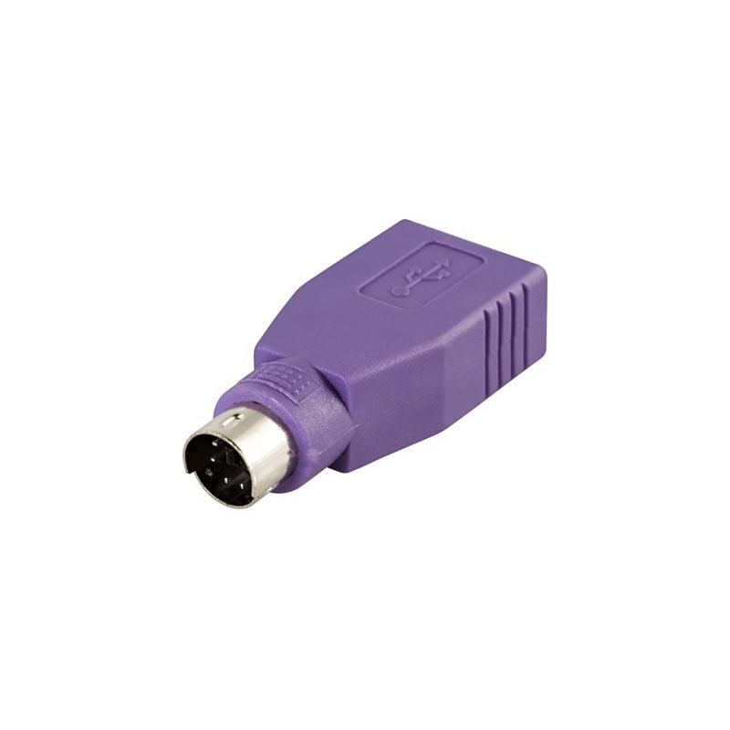 Deltaco USB-A naaras -> PS/2 uros -adapteri, sopii hiirelle ja näppäimistölle