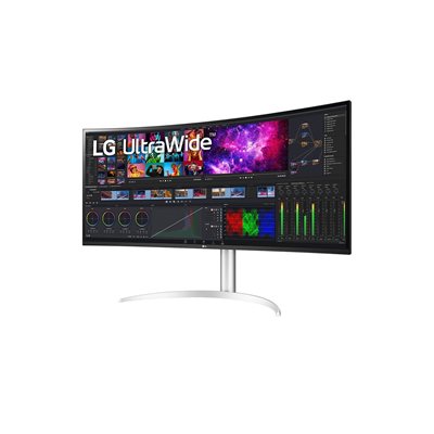 LG 39,7" 40WP95C-W, kaareva UltraWide WUHD Nano IPS -monitori, valkoinen/hopea/musta