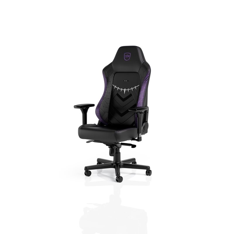 noblechairs HERO Gaming Chair - Black Panther Edition, keinonahkaverhoiltu pelituoli, musta/violetti