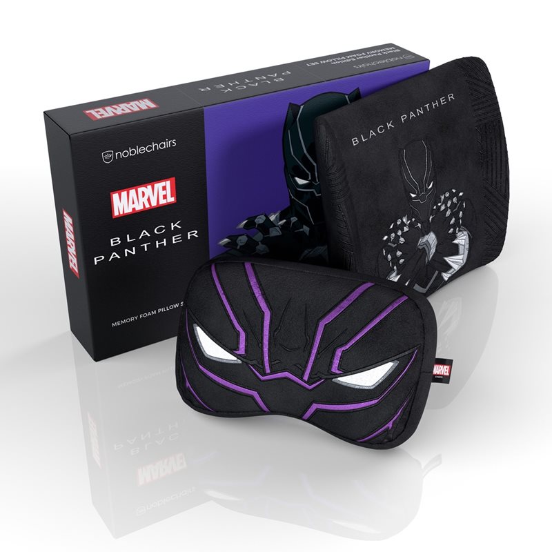noblechairs Memory Foam Pillow Set - Black Panther Edition, tyynysarja noblechairs -pelituoleille