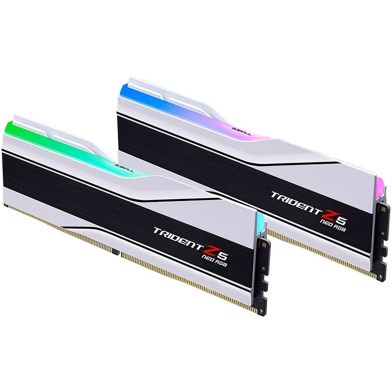 G.Skill 48GB (2 x 24GB) Trident Z5 Neo RGB, DDR5 6400MHz, CL32, 1.35V, valkoinen/musta