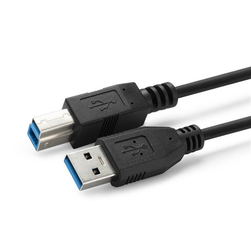 MicroConnect 3.0 USB-A - USB-B -kaapeli, 5m, musta