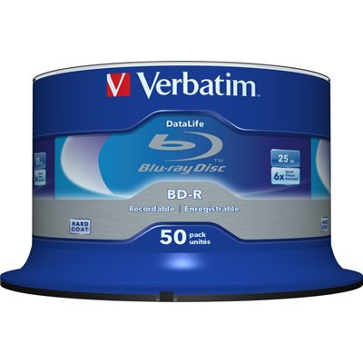 Verbatim DataLife BD-R SL 25GB, 6x, spindel, 50kpl