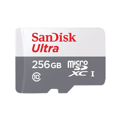 Sandisk 256GB Ultra, microSDXC -muistikortti, UHS-1 C10, 100 MB/s