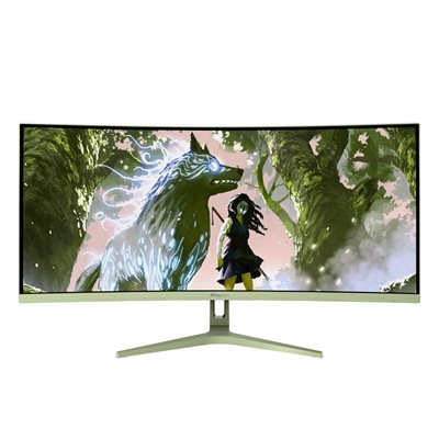 Arozzi 34" Nova VA, 165Hz (OC) UWQHD -pelimonitori, metsänvihreä