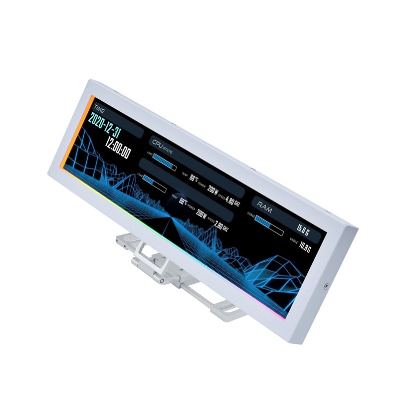 Lian Li 8,8" Universal Screen, LCD-näyttö, valkoinen