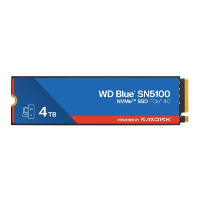 Sandisk 4TB WD Blue SN5100 NVMe SSD -levy, M.2 2280, PCIe 4.0 x4, 6900/6700 MB/s