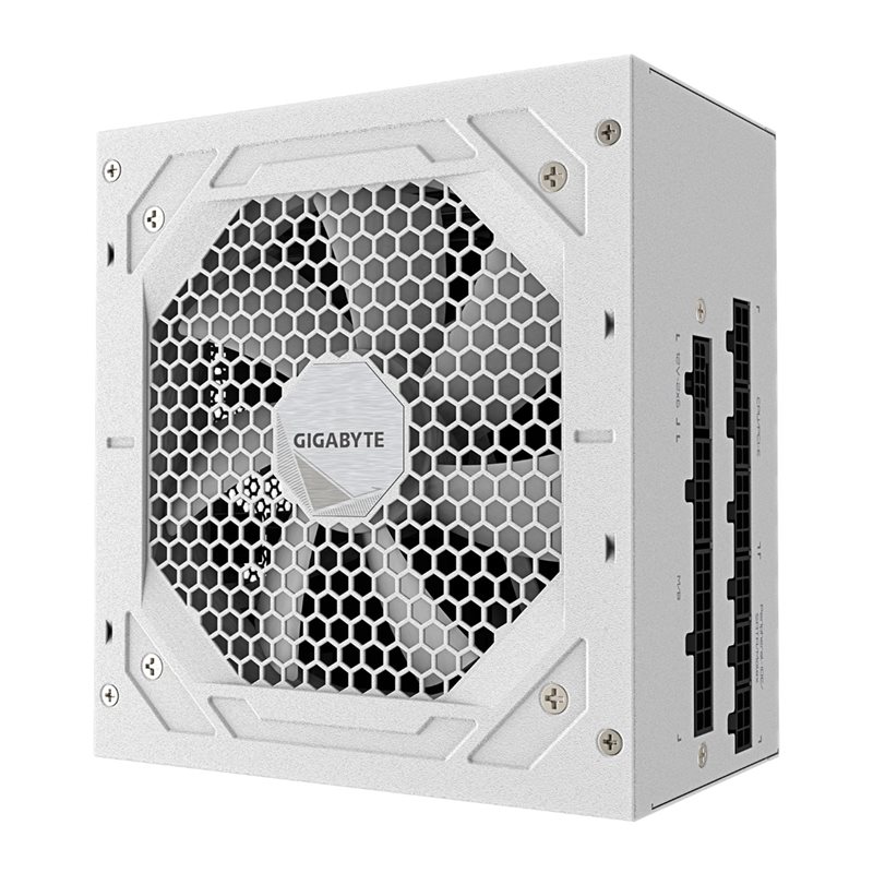 Gigabyte (Outlet) 850W UD850GM PG5 V2 ICE, ATX-virtalähde, PCIe 5.1, 80 Plus Gold, valkoinen