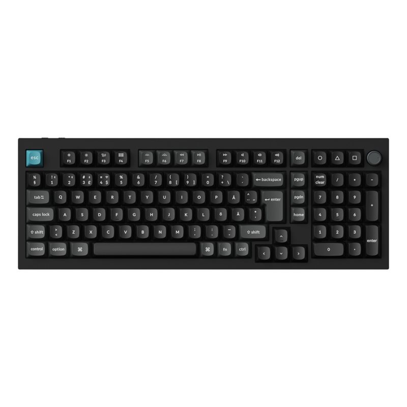 Keychron Q5 Ultra, 8K langaton mekaaninen näppäimistö, 96%, Keychron POM Red, musta