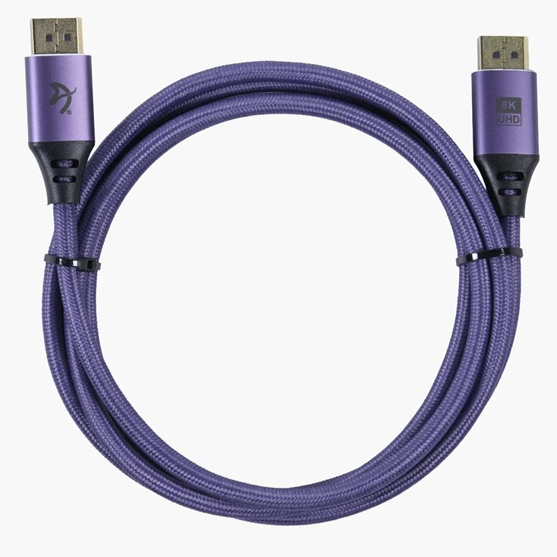 Arozzi DisplayPort 1.4 -näyttökaapeli, 2m, violetti