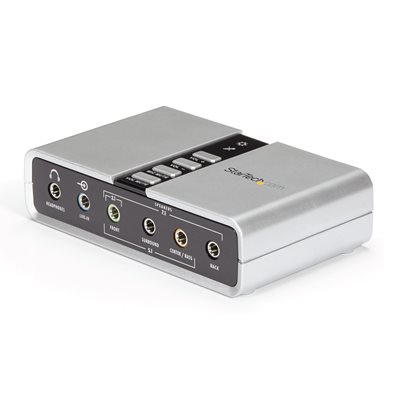StarTech.com 7.1 ulkoinen USB äänikortti, S/PDIF ääniliitännällä, harmaa