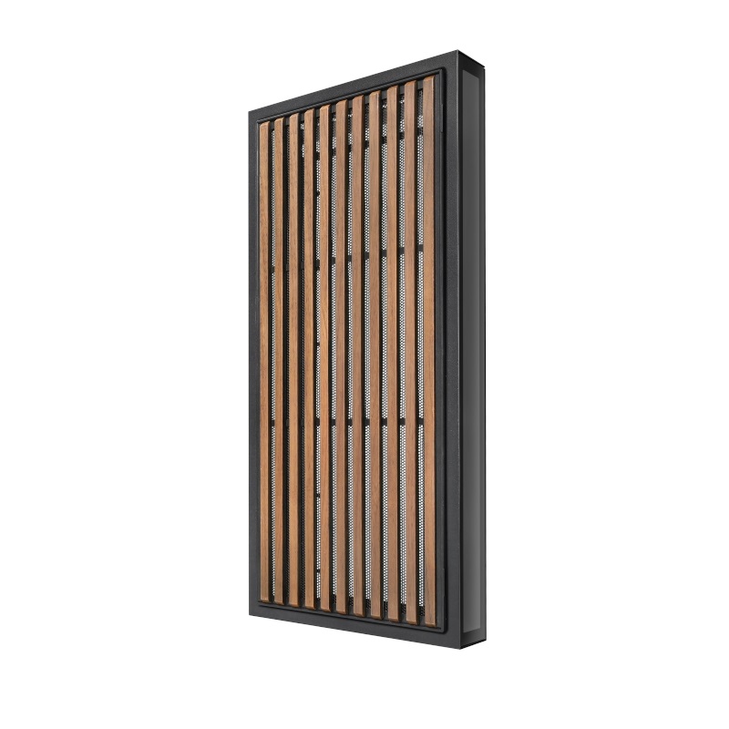 Lian Li B4 mATX Vertical AeroDeck, ikkunallinen, puinen kotelon paneeli, musta/pähkinäpuu