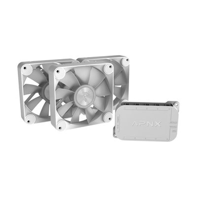APNX FP1-R 120 PWM ARGB, 120mm reverse PWM-laitetuuletisarja, Triple pack, valkoinen