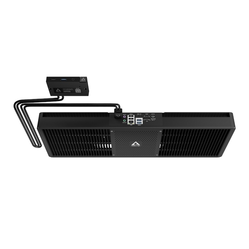 ARCTIC Senza AI 370, passiivisesti jäähdytetty miniPC, musta