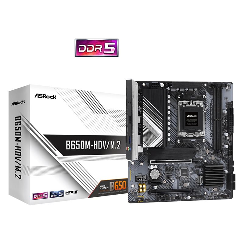 ASRock (Outlet) B650M-HDV/M.2, mATX-emolevy